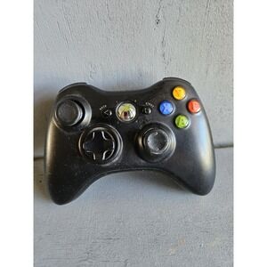 Xbox 360 Wireless Controller Black  Official Gaming Battery Pack Not Tested